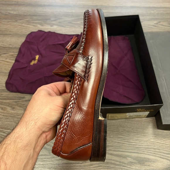NEW Allen Edmonds Maxfield Chili Woven Tassel Loafers 9.5 3E main image 7